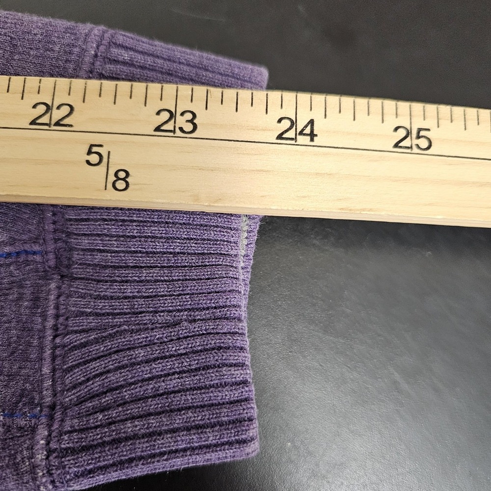 Tommy Bahama Sweater Mens Large Purple Gray 1/4 Zip Reversible Mock Neck Knit - Picture 9 of 14